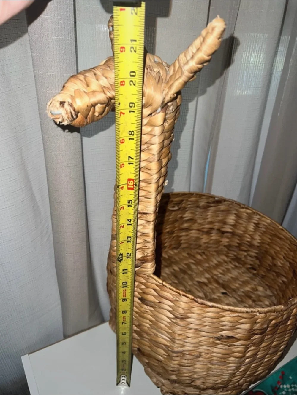 Woven Brown Giraffe Accent Basket - Decorative Storage